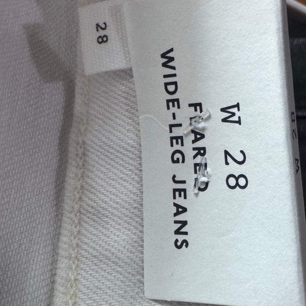 Madewell Flared Wide-Leg Cropped Jeans High Rise Vintage Ivory Size 28 NWT - Picture 10 of 14